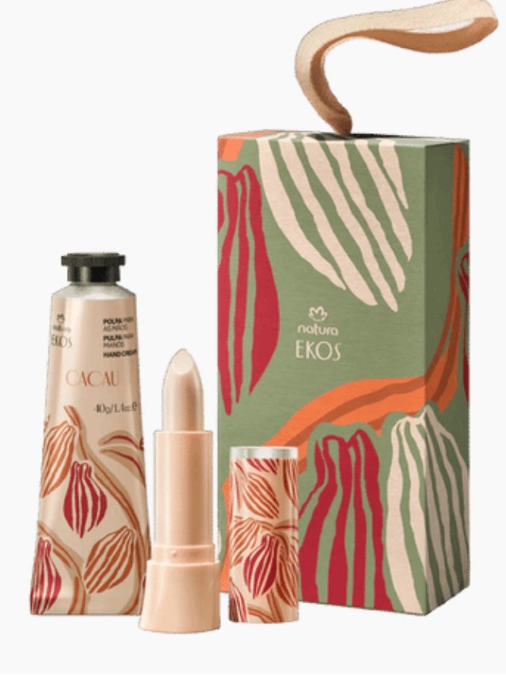 Natura Brasil Ekos Cacau Hand & Lip Kit 3.5g/2.6oz BRAND NEW IN BOX